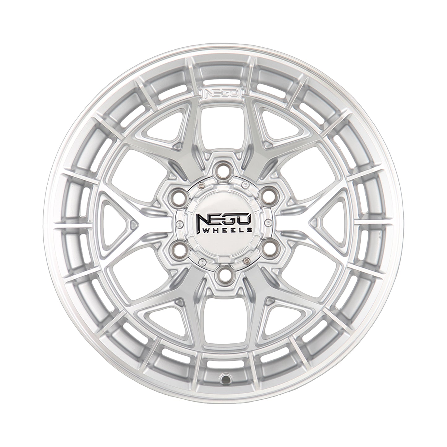 NEGU13-17x8.5 ET15 (6x139.7) CB106.2- Silver Machined Face
