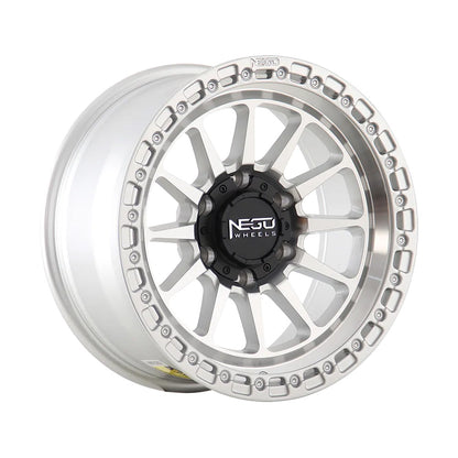 NEGU07 17x8.5 ET-12 (6x139.7) CB110 - silver machine face