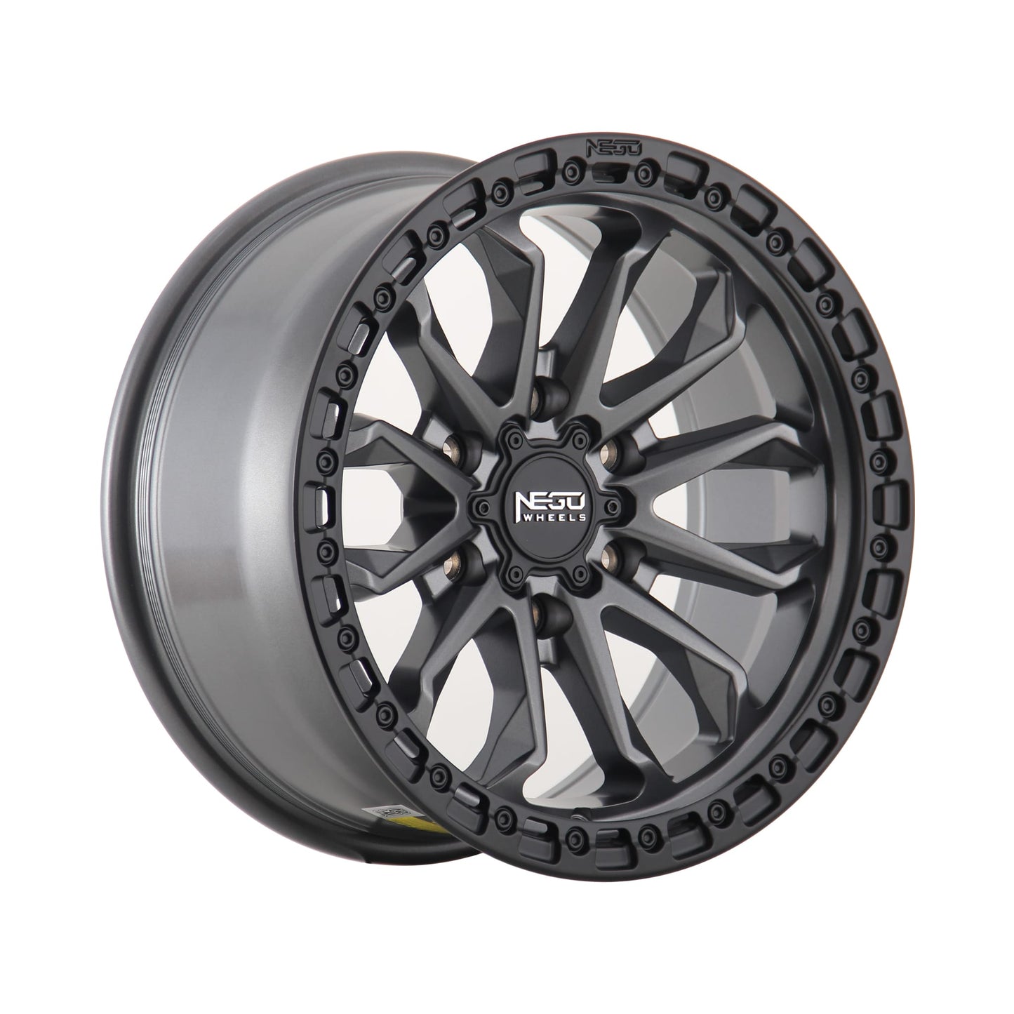 NEGU09 17x8.5 ET0 (6x139.7) CB106.2- matte gunmetal with black lip
