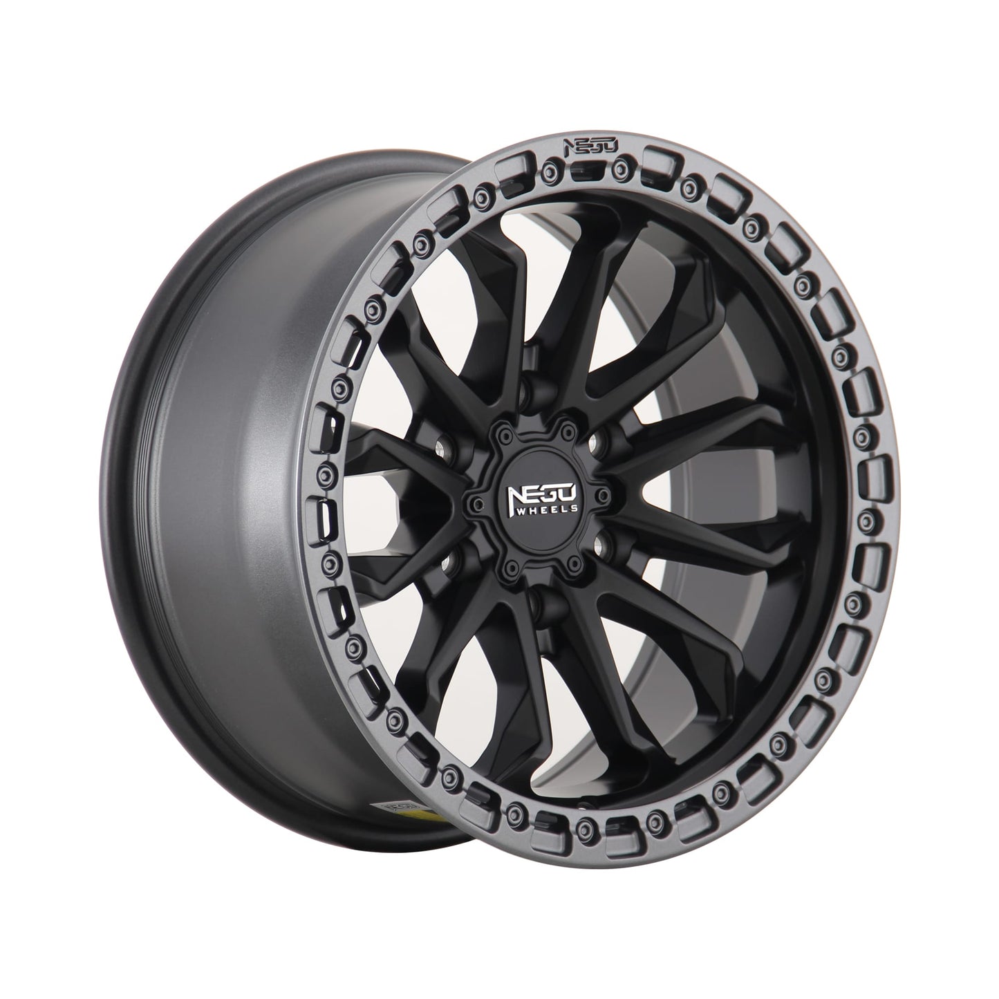 NEGU09 17x8.5 ET0 (6x139.7) CB106.2- matte black with gunmetal lip