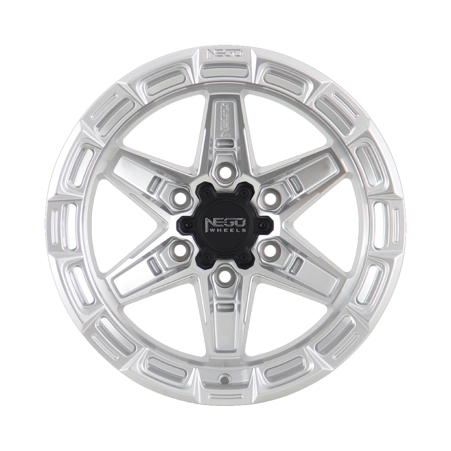 NEGU11 17x8.5 ET0 (6x139.7) CB106.2- Silver Machined Face