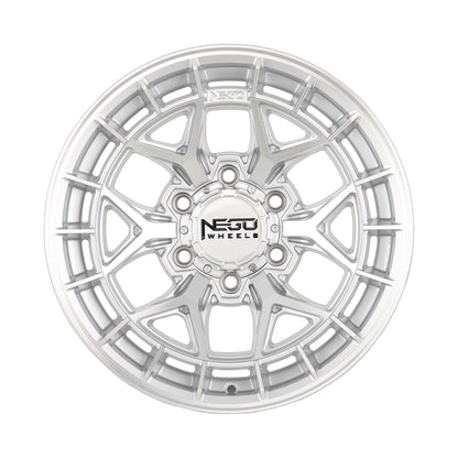 NEGU13-17x8.5 ET15 (6x139.7) CB106.2- Silver Machined Face