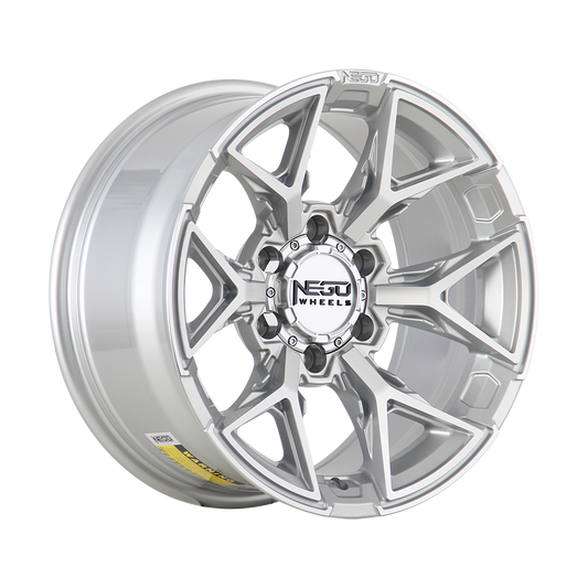 NEGU14 - 17x8.5 ET0 (6x139.7) CB110 - Silver Machined Face