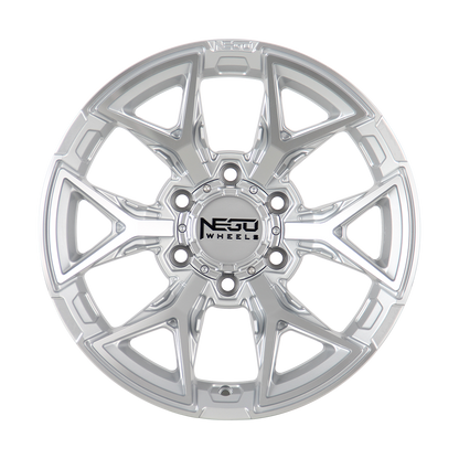 NEGU14 - 17x8.5 ET0 (6x139.7) CB110 - Silver Machined Face