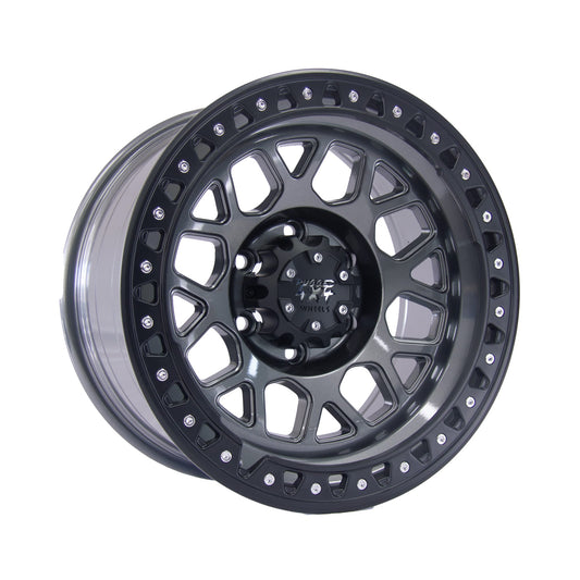 Rugged Storm Alloy Wheel 17x9 (6x139.7) ET0 CB110 -Gun gray with black lip