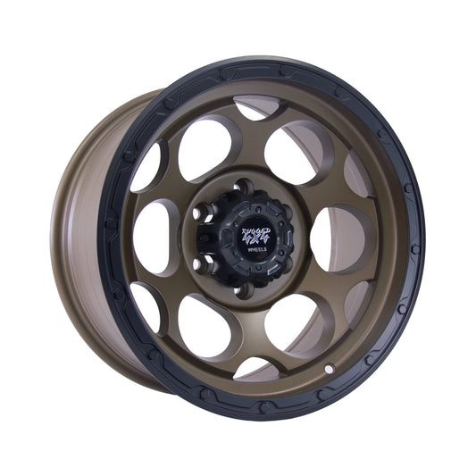 Rugged Tracker DX205 Alloy Wheel 17x8.5 (6x139.7) ET-5 CB110.1 -Bronze with black lip