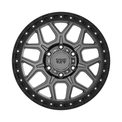 Rugged 4x4 IMPACT Alloy wheel 17x9 (6x139.7) ET15 CB110.15 - Satin gunmetal with black lip